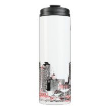 Modern Chicago Skyline Thermal Tumbler