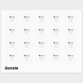 Modern Chicken Wedding Favor Ronde Sticker (Vel)