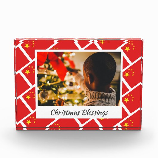 Modern CHINA FLAG Kerstmis Fotoblokken (Voorkant)