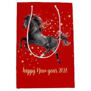 Modern Chinees Nieuwjaar 2026 Paard Nieuwjaar Medium Cadeauzakje