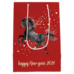 Modern Chinees Nieuwjaar 2026 Paard Nieuwjaar Medium Cadeauzakje