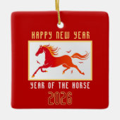 Modern Chinese Horse New Year 2026 Keramisch Ornament (Voorkant)