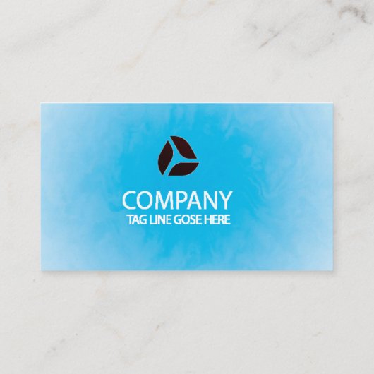 Modern chique blauw en wit visitekaartje (Achterkant)