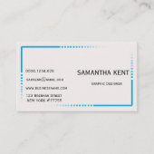 Modern chique blauw en wit visitekaartje (Voorkant)