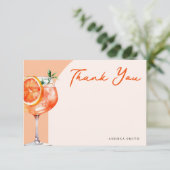 Modern chique dank u Aperol Spritz dank u Bedankkaart (Staand voorkant)