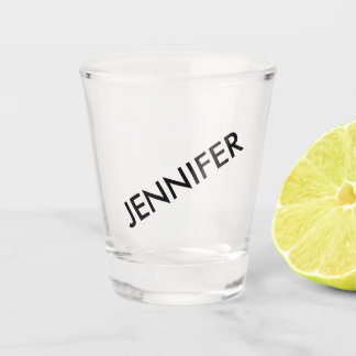 Modern chique extravagant noem het gepersonaliseer shot glas