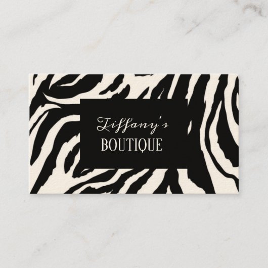 modern chique girly Zebra print Visitekaartjes (Voorkant)