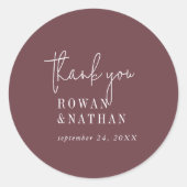 Modern chique herfst Bourgondië dank u Stickers (Voorkant)