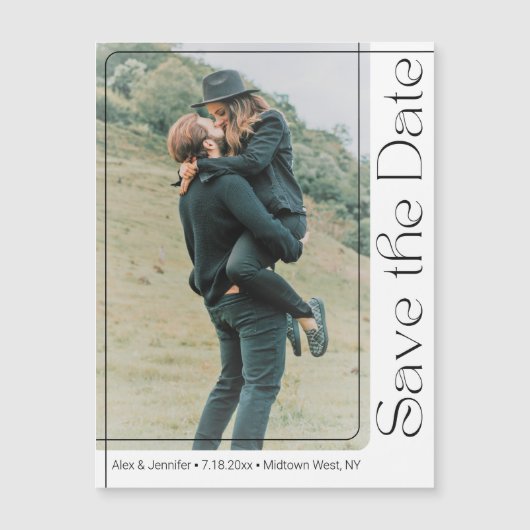 Modern chique lijst foto Sla de datummagneet (Voorkant)