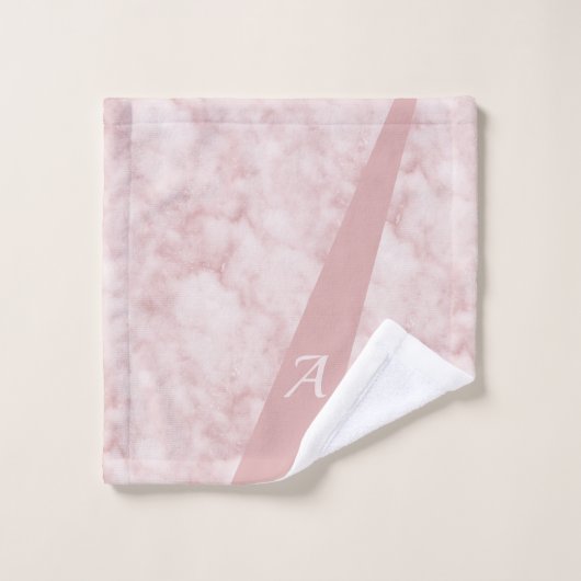 Modern chique monogram initiaal trendy bad handdoek (Wasdoekje)