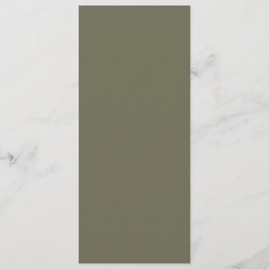 Modern chique olijfgroen dank u tafel Kaarten (Achterkant)