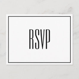 Modern chique RSVP-Briefkaart Briefkaart