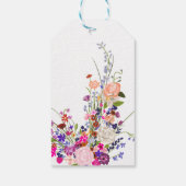 Modern chique wilde bloemen afstuderen dank u cadeaulabel (Achterkant)