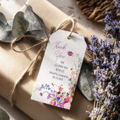 Modern chique wilde bloemen afstuderen dank u cadeaulabel