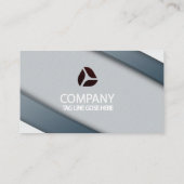 Modern chique wit en grijs visitekaartje (Achterkant)