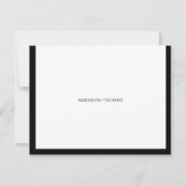 Modern chique zwart rand briefpapier notitiekaartje (Voorkant)