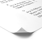 Modern chique zwart wit afdrukbare zitgrafiek poster (Hoek)