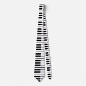 Modern chique zwart-wit pianotoetsenbord stropdas (Voorkant)