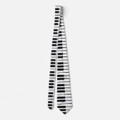 Modern chique zwart-wit pianotoetsenbord stropdas (Achterkant)