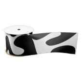 Modern chique zwart-wit vloeibare kunst patroon lint (Spoel)