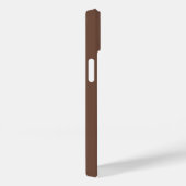 Modern choco bruin initiaal minimal hedendaags Case-Mate iPhone case (Achterkant / Rechts)