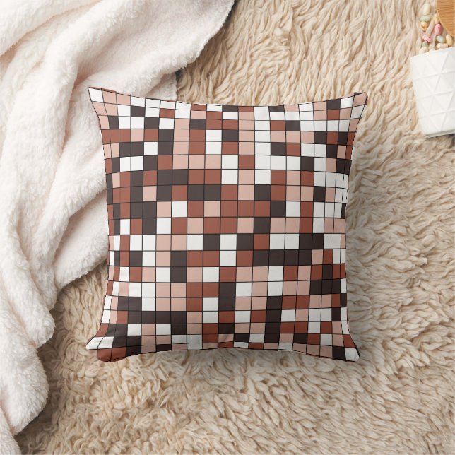 Modern Choco Geometric Pattern Kussen (Deken)