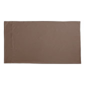 Modern Chocolate Brown Premium Comfort Pillowcase Kussensloop (Achterkant-Links)