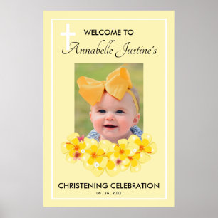 Modern CHRISTENING DAME Événement Affiche de bienv