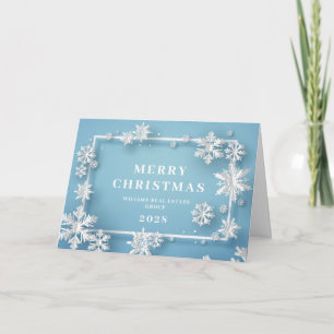 Modern Christmas Composition Corporate Greeting Feestdagen Kaart