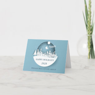 Modern Christmas Composition Corporate Greeting Kaart