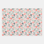 Modern Christmas floral and nutcrackers Inpakpapier Vel (Voorkant 2)