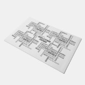 MODERN CHRISTMAS IN VERSCHILLENDE TAALWITTE DEURMAT (Schuin)