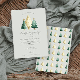 Modern Christmas Party Invitation Kaart