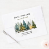 Modern Christmas Pine Trees Candle Label (Envelop)