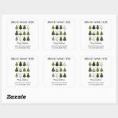 Modern Christmas Pine Trees Candle Labels (Vel)