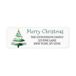 MODERN CHRISTMAS TREE ETIKET