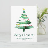 MODERN CHRISTMAS TREE FEESTDAGENKAART (Staand voorkant)