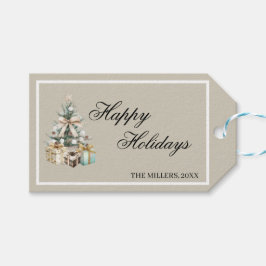 Modern Christmas Tree Gift Bag Cadeaulabel