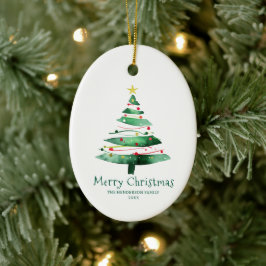 MODERN CHRISTMAS TREE KERAMISCH ORNAMENT