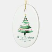 MODERN  CHRISTMAS TREE KERAMISCH ORNAMENT (Links)