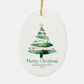 MODERN  CHRISTMAS TREE KERAMISCH ORNAMENT (Voorkant)