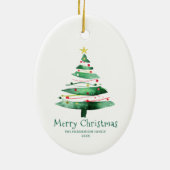 MODERN  CHRISTMAS TREE KERAMISCH ORNAMENT (Achterkant)