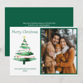 MODERN  CHRISTMAS TREE PHOTO FEESTDAGENKAART (Voorkant / Achterkant)