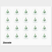 MODERN CHRISTMAS TREE RONDE STICKER (Vel)