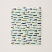 Modern Christmas Trees Illustrated Pattern Legpuzzel (Verticaal)