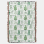 Modern Christmas Trees Pattern Deken (Voorkant Verticaal)