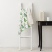 Modern Christmas Trees Pattern Sherpa Deken (In situ)