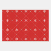Modern Christmas | Triangles & Snowflakes Pattern Inpakpapier Vel (Voorkant)