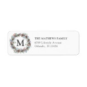 Modern Christmas Wreath Retouradres Etiket (Voorkant)