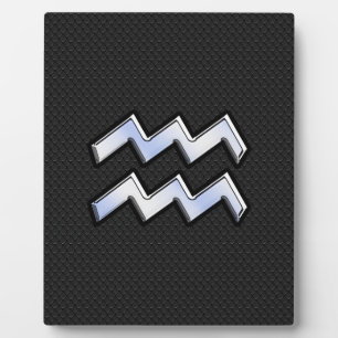 Modern Chrome like Aquarius Zodiac Sign on Snake Fotoplaat